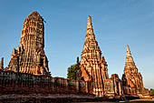 Ayutthaya, Thailand. Wat Chaiwatthanaram, close view of the eastern gallery of the temple precint. 